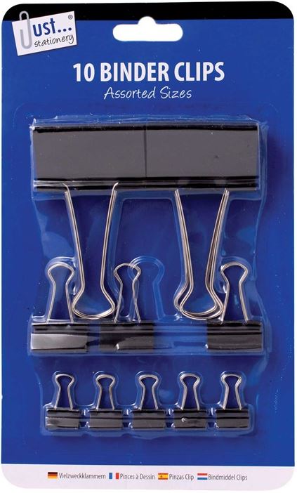 (image for) TALLON BINDER CLIPS ASSORTED SIZES - 10S
