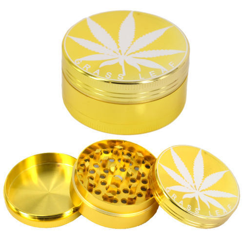 (image for) TOBACCO GRINDER METAL LEAFGOLD