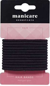 (image for) MANICARE BLACK THICK HAIR BANDS -12S