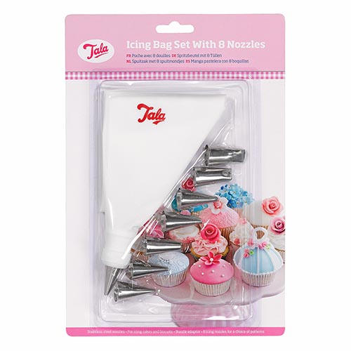 (image for) TALA ICING BAG SET WITH 8 NOZZLES - 8S