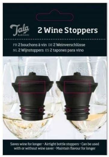 (image for) TALA SET OF 2 STOPPERS FOR WINE SAVER - STD