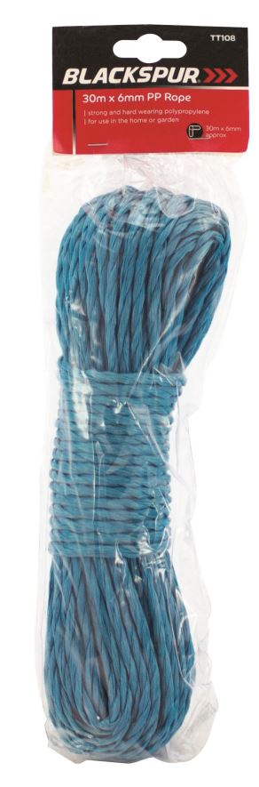 (image for) BLACKSPUR POLYPROP ROPE 30MX6MM - 30M