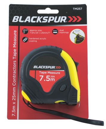 (image for) BLACKSPUR CONTRACTORS TAPE MEASURE -7.5M