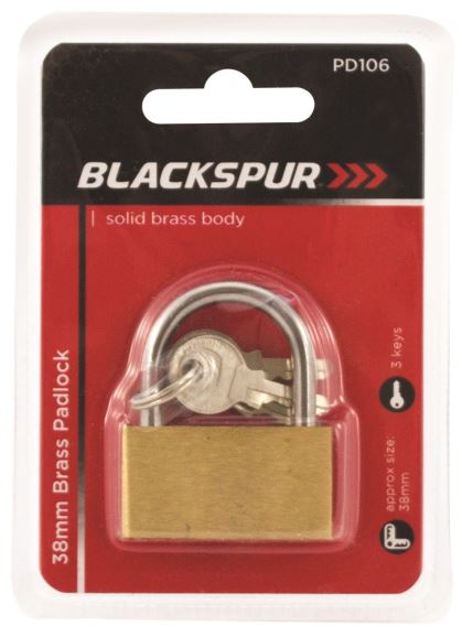 (image for) BLACKSPUR BRASS PADLOCK -38MM