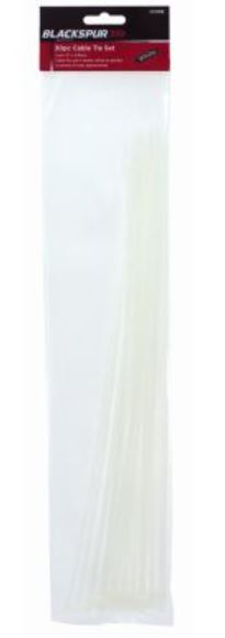 (image for) BLACKSPUR CABLE TIE SET WHITE 30S -15\"\"
