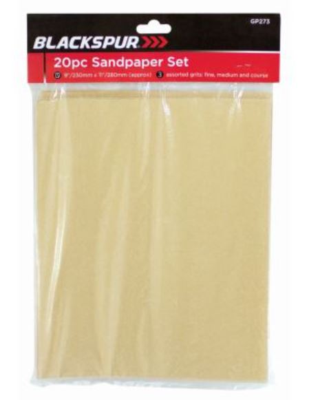 (image for) BLACKSPUR GLASS PAPER 20 SHEETS - 9\"\"