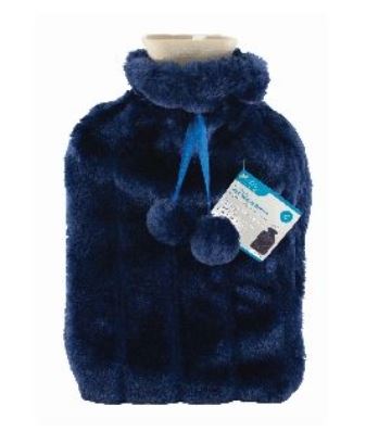 (image for) ASHLEY HOT WATER BOTTLE WITH COVER BLUE - 2L