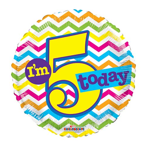 (image for) FOIL BALLOON -I'M '5' TODAY