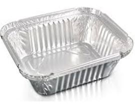 (image for) EXQUZIT FOIL CONTAINERS WITH LIDS - 10S- 1/2 PORTION(120X95X33MM) - NO:1